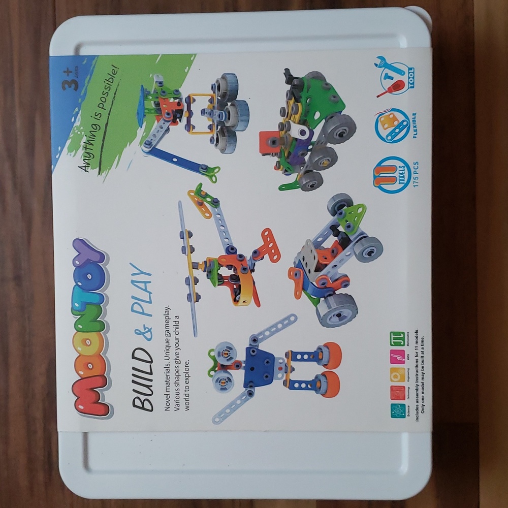 3X HOST PICK. NIB Moontoy 175 Piece Building Blocks STEM Toy.